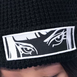 Devil's Gaze Beanie black and white